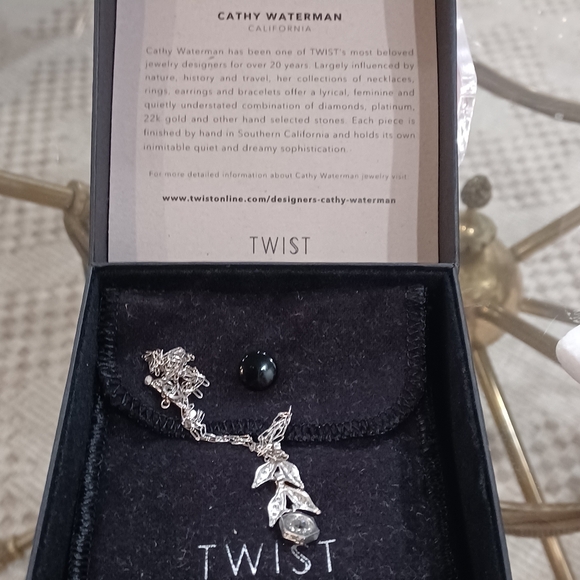 Cathy Waterman Platinum and Diamond Necklace - Picture 4 of 5